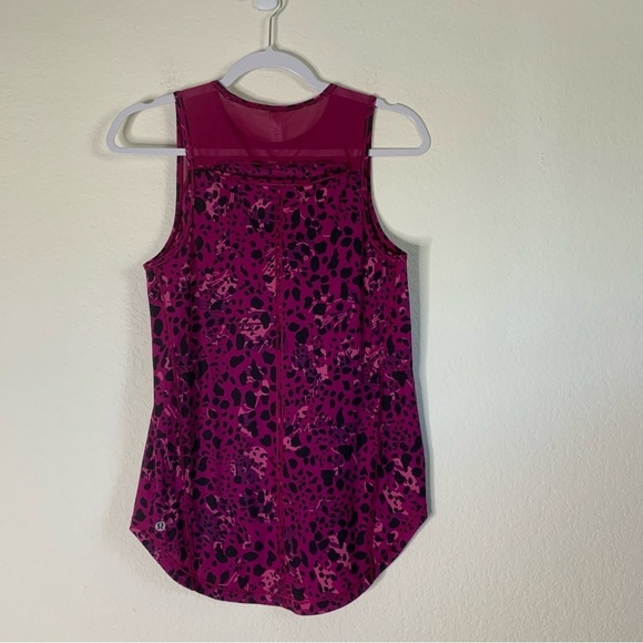 Lululemon womens sculpt tank purple animal printed athletic sleeveless top 4 NEW - Picture 6 of 8